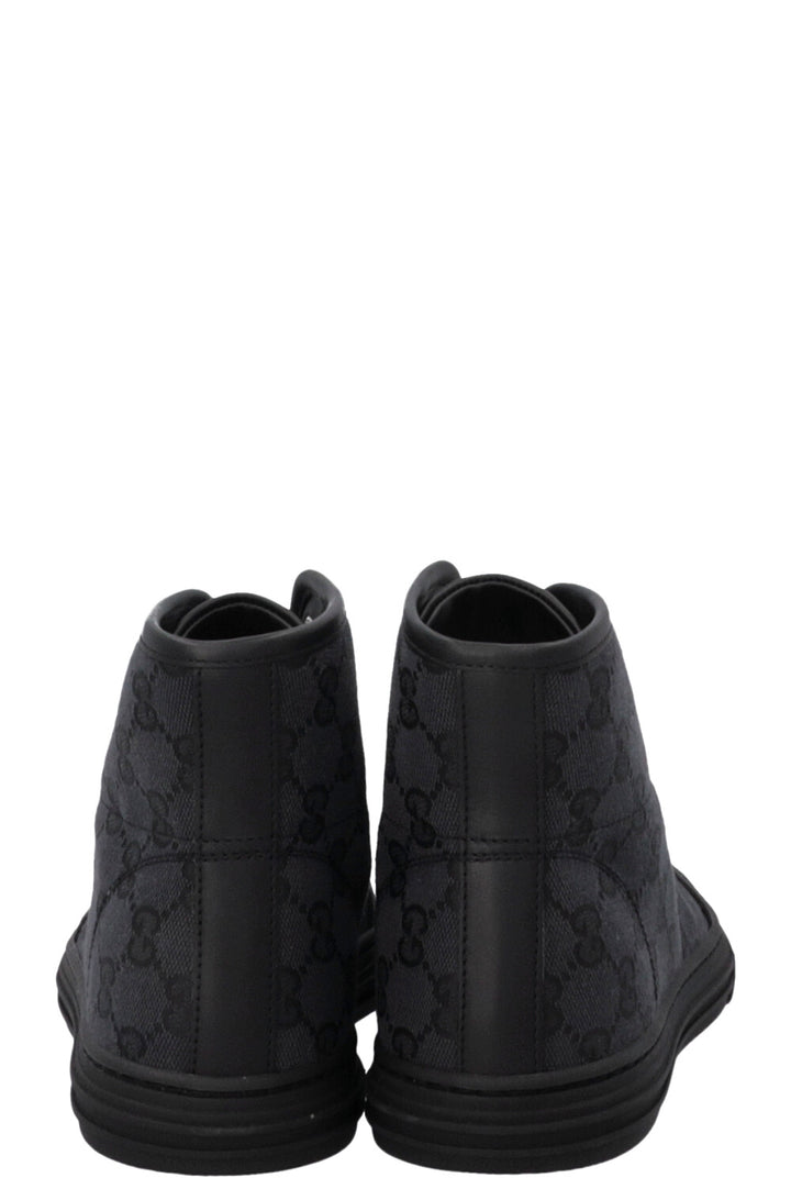 GUCCI Supreme High Top Sneakers Canvas Black