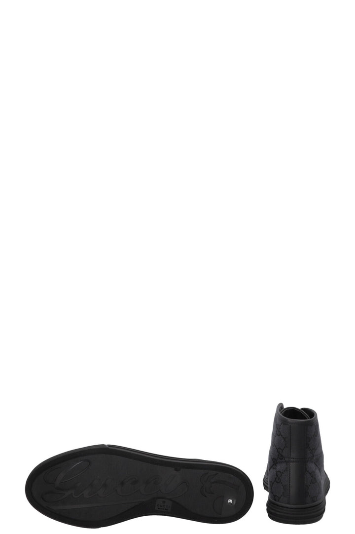 GUCCI Supreme High Top Sneakers Canvas Black