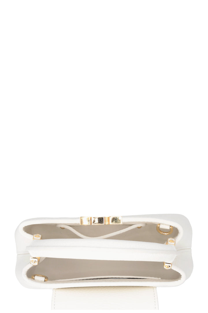 LOUIS VUITTON Capucines Mini Leather Snow White