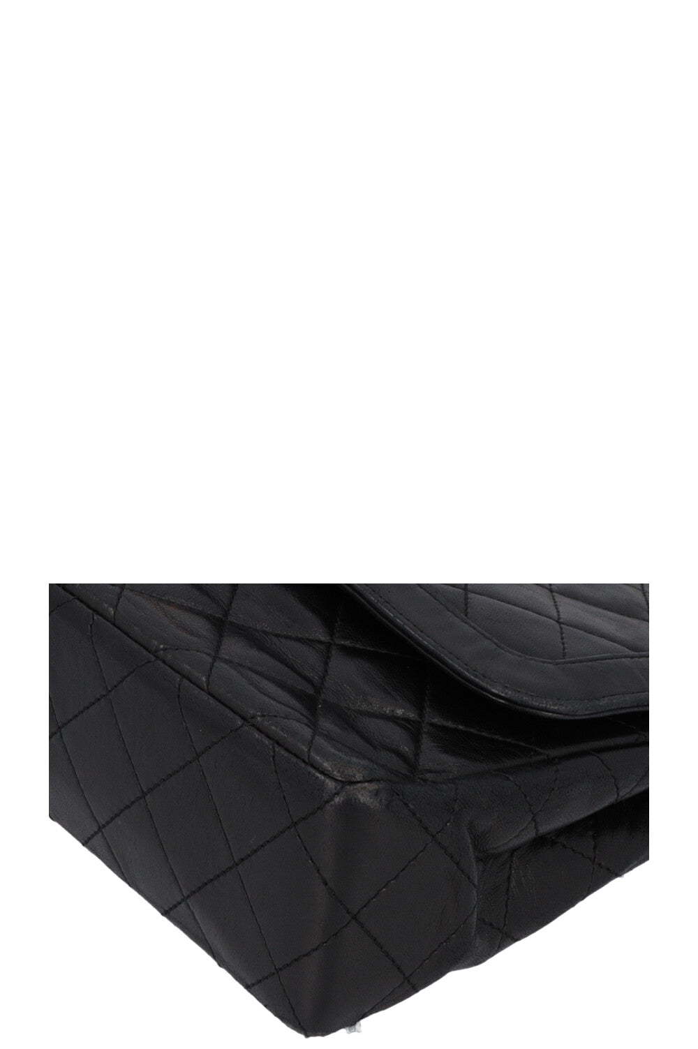 CHANEL Vintage Two Tone Flap Bag Black