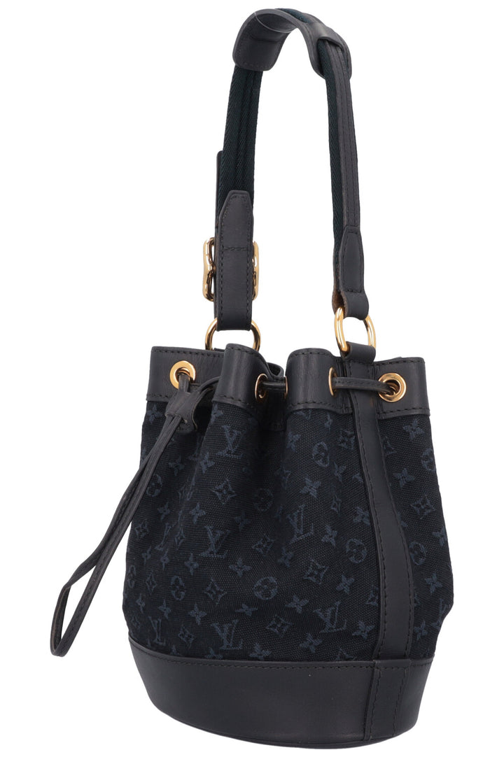 LOUIS VUITTON 2003 Noé Bucket Bag Denim Navy