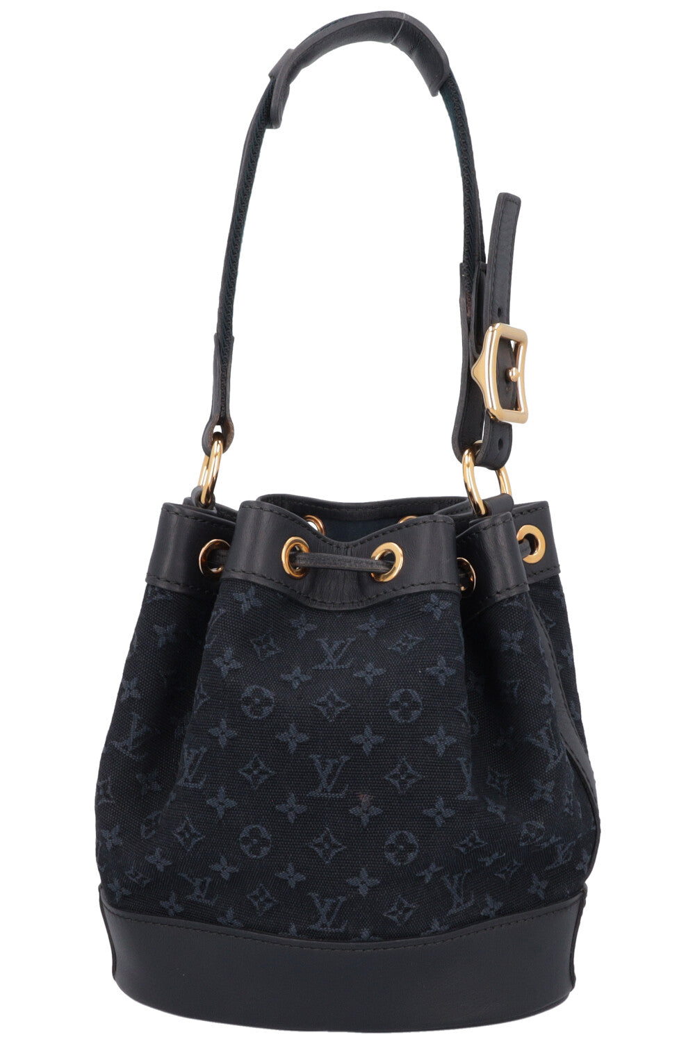 LOUIS VUITTON 2003 Noé Bucket Bag Denim Navy