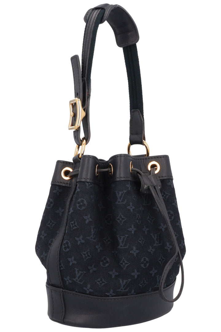 LOUIS VUITTON 2003 Noé Bucket Bag Denim Navy
