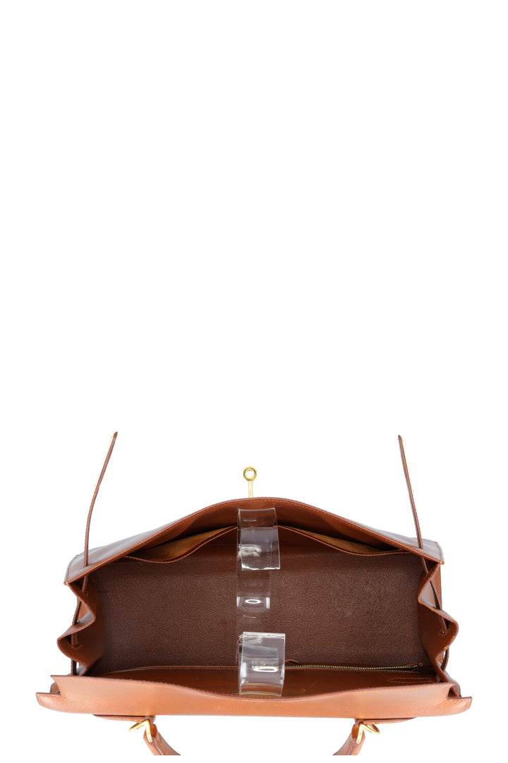 HERMÈS Kelly 35 Sellier Box Fauve