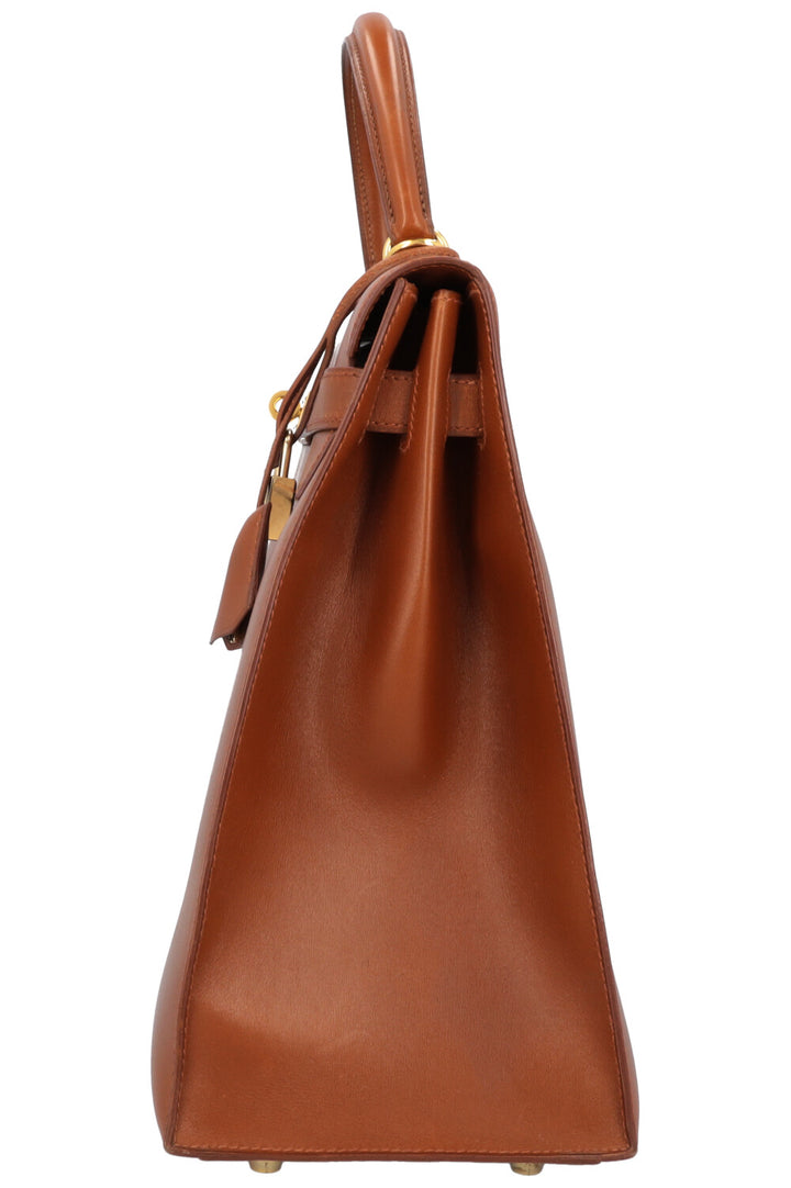 HERMÈS Kelly 35 Sellier Box Fauve