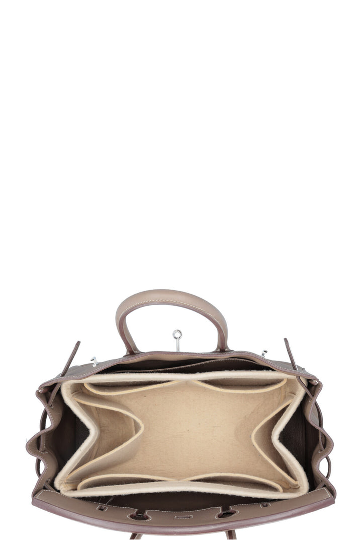 HERMES Birkin 35 Taurillon Clemence Etoupe