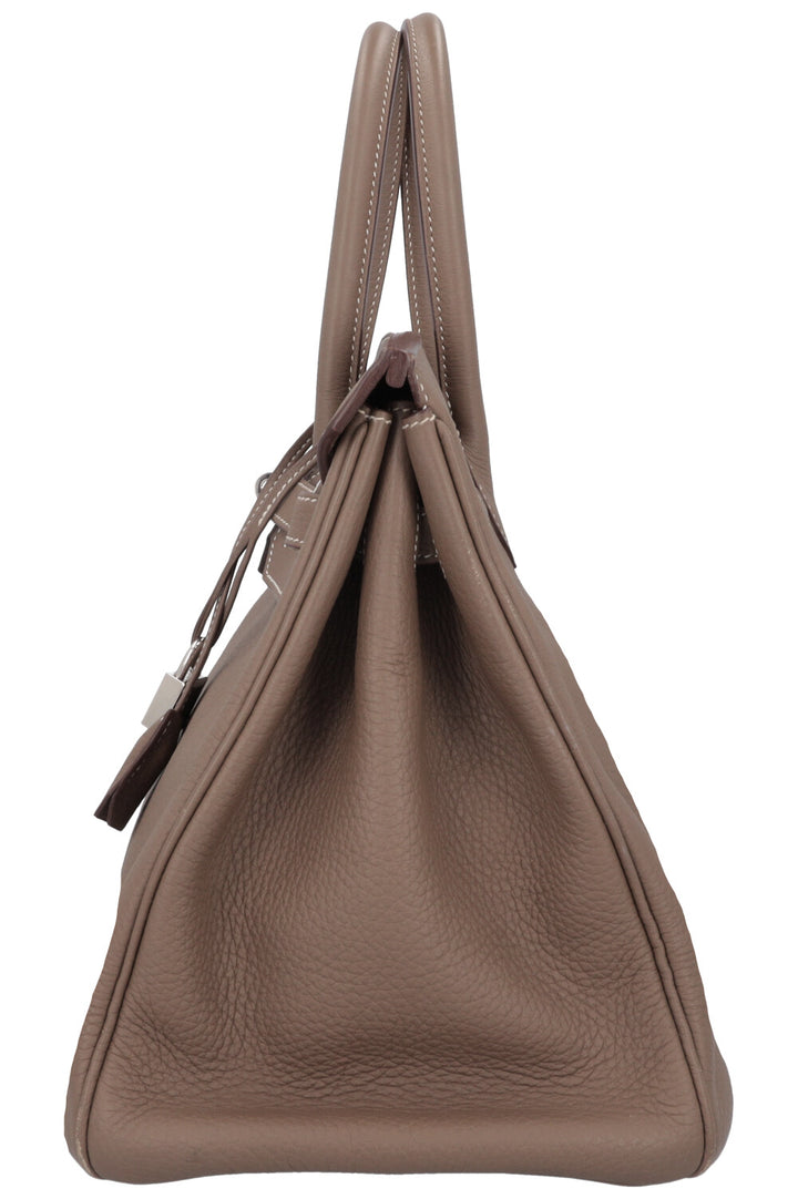 HERMES Birkin 35 Taurillon Clemence Etoupe