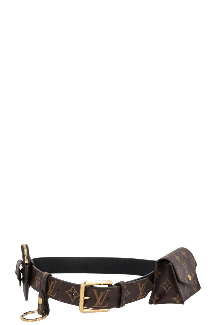 LOUIS VUITTON Multi Pocket Belt Bag MNG Canvas