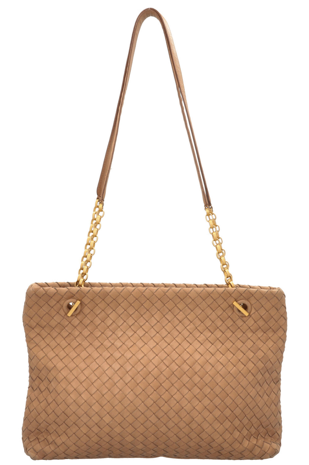 BOTTEGA VENETA Vintage Shoulder Bag Intrecciato Nude
