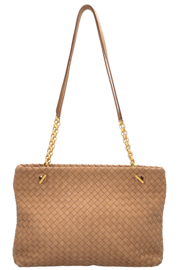 BOTTEGA VENETA Vintage Shoulder Bag Intrecciato Nude