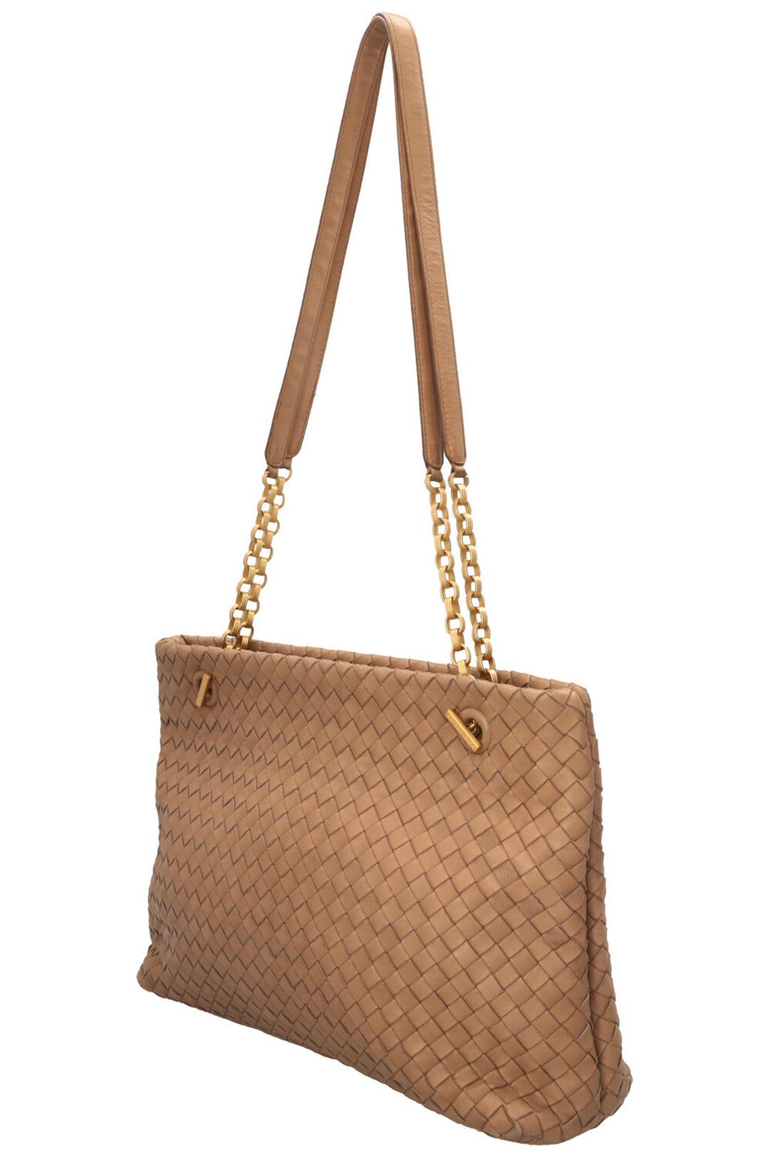 BOTTEGA VENETA Vintage Shoulder Bag Intrecciato Nude