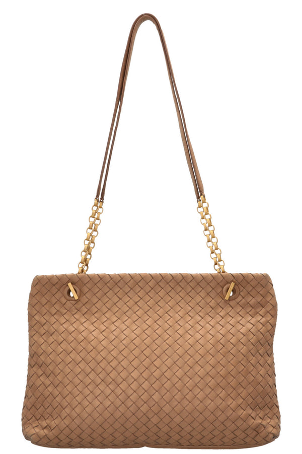 BOTTEGA VENETA Vintage Shoulder Bag Intrecciato Nude