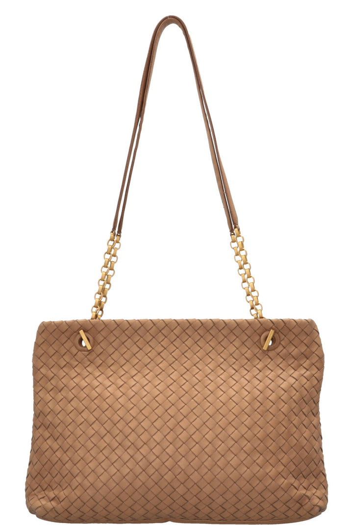 BOTTEGA VENETA Vintage Shoulder Bag Intrecciato Nude