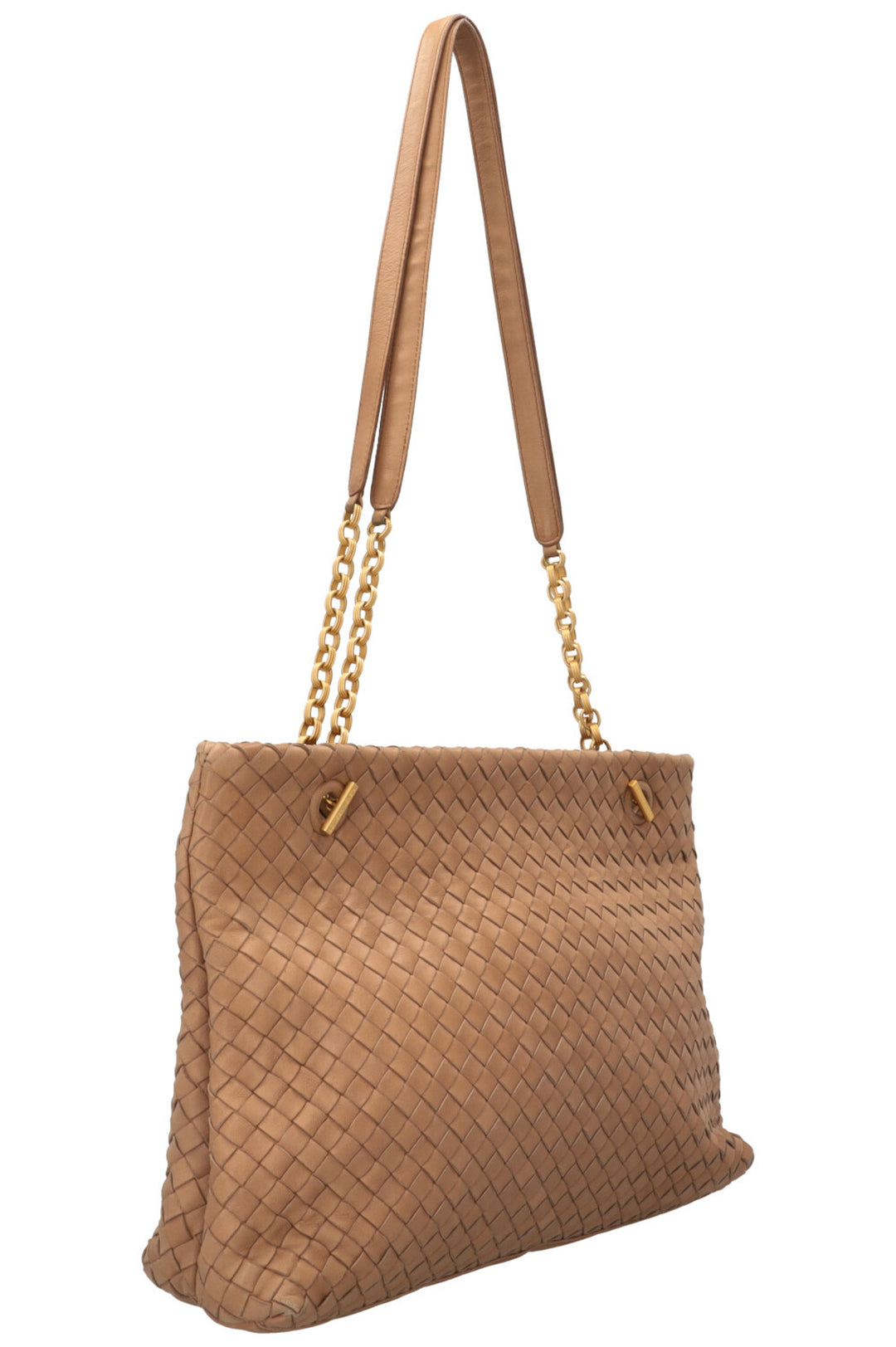 BOTTEGA VENETA Vintage Shoulder Bag Intrecciato Nude