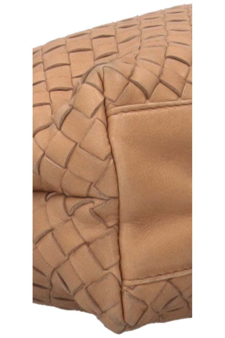 BOTTEGA VENETA Vintage Shoulder Bag Intrecciato Nude