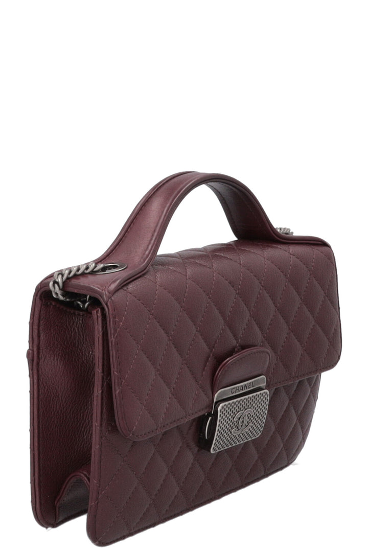 CHANEL Small CC University Flap Bag Burgundy