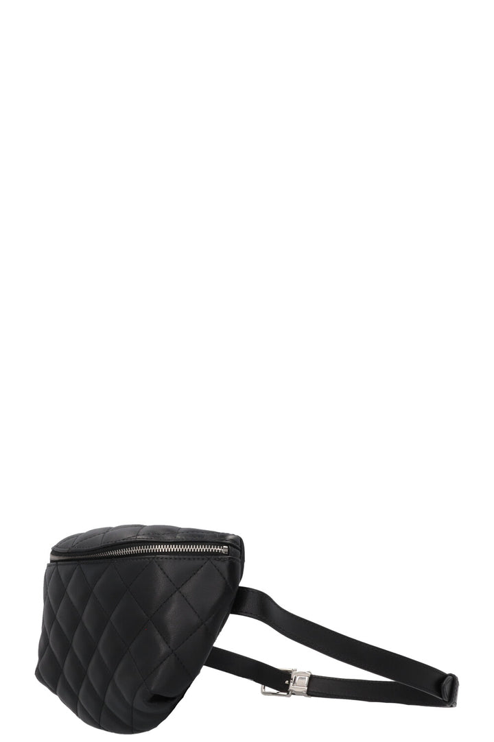 CHANEL Quilted Uniform Belt Bag Black