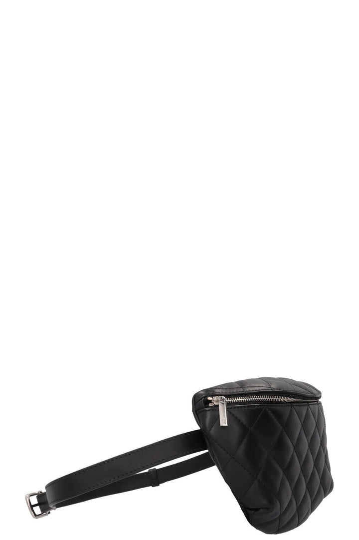 CHANEL Quilted Uniform Belt Bag Black