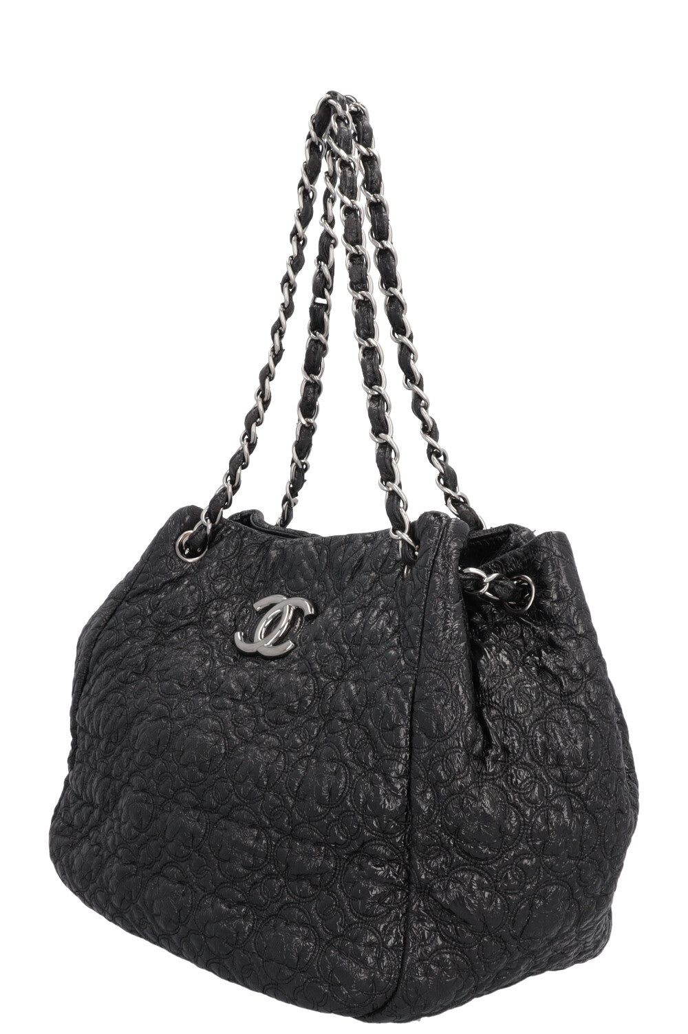 CHANEL Rock in Moscow Accordion Tote Patent Black