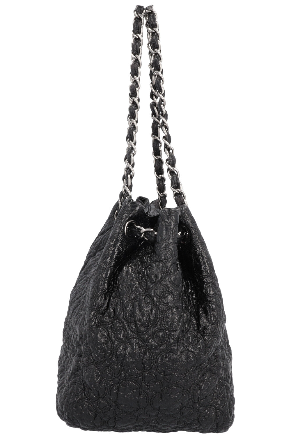 CHANEL Rock in Moscow Accordion Tote Patent Black