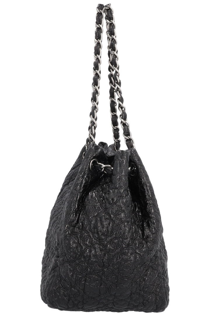 CHANEL Rock in Moscow Accordion Tote Patent Black