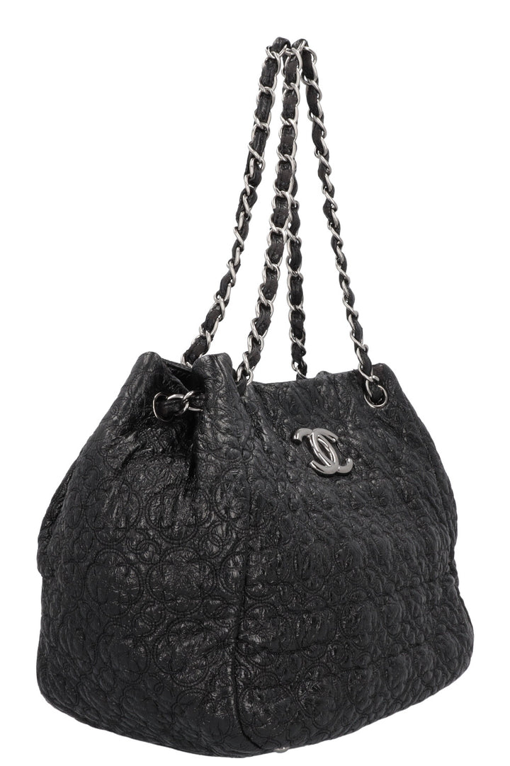CHANEL Rock in Moscow Accordion Tote Patent Black