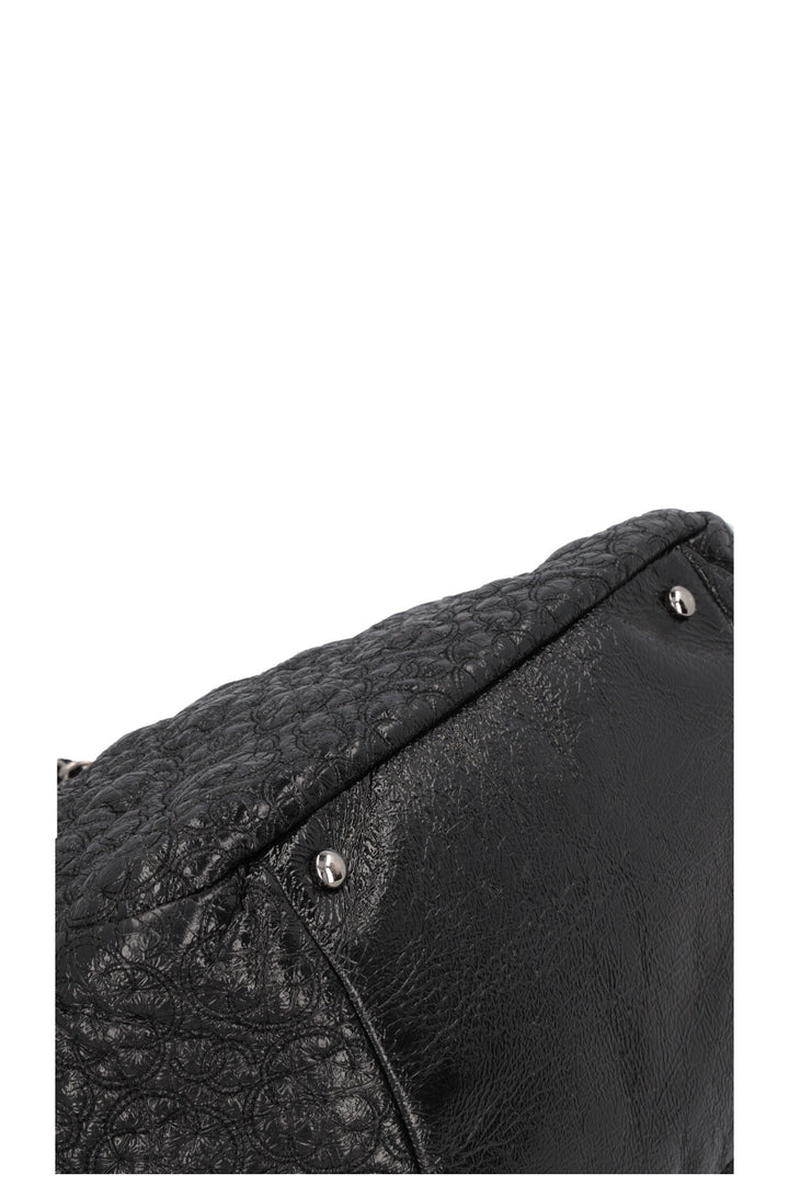 CHANEL Rock in Moscow Accordion Tote Patent Black