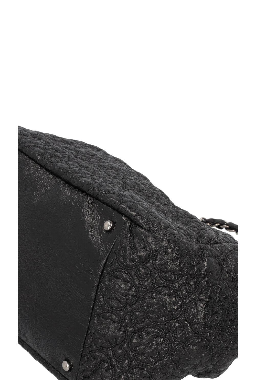 CHANEL Rock in Moscow Accordion Tote Patent Black