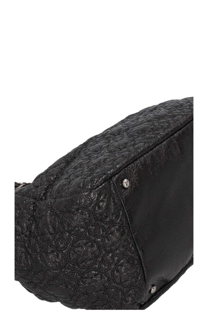 CHANEL Rock in Moscow Accordion Tote Patent Black