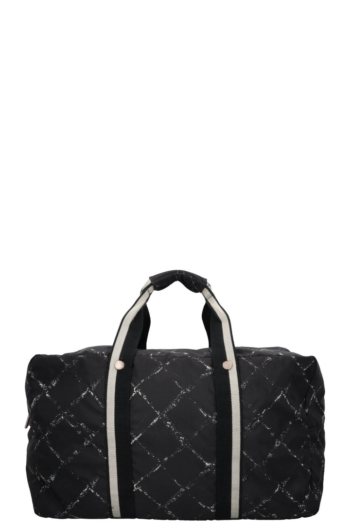 CHANEL Travel Line Tote Bag Nylon Black