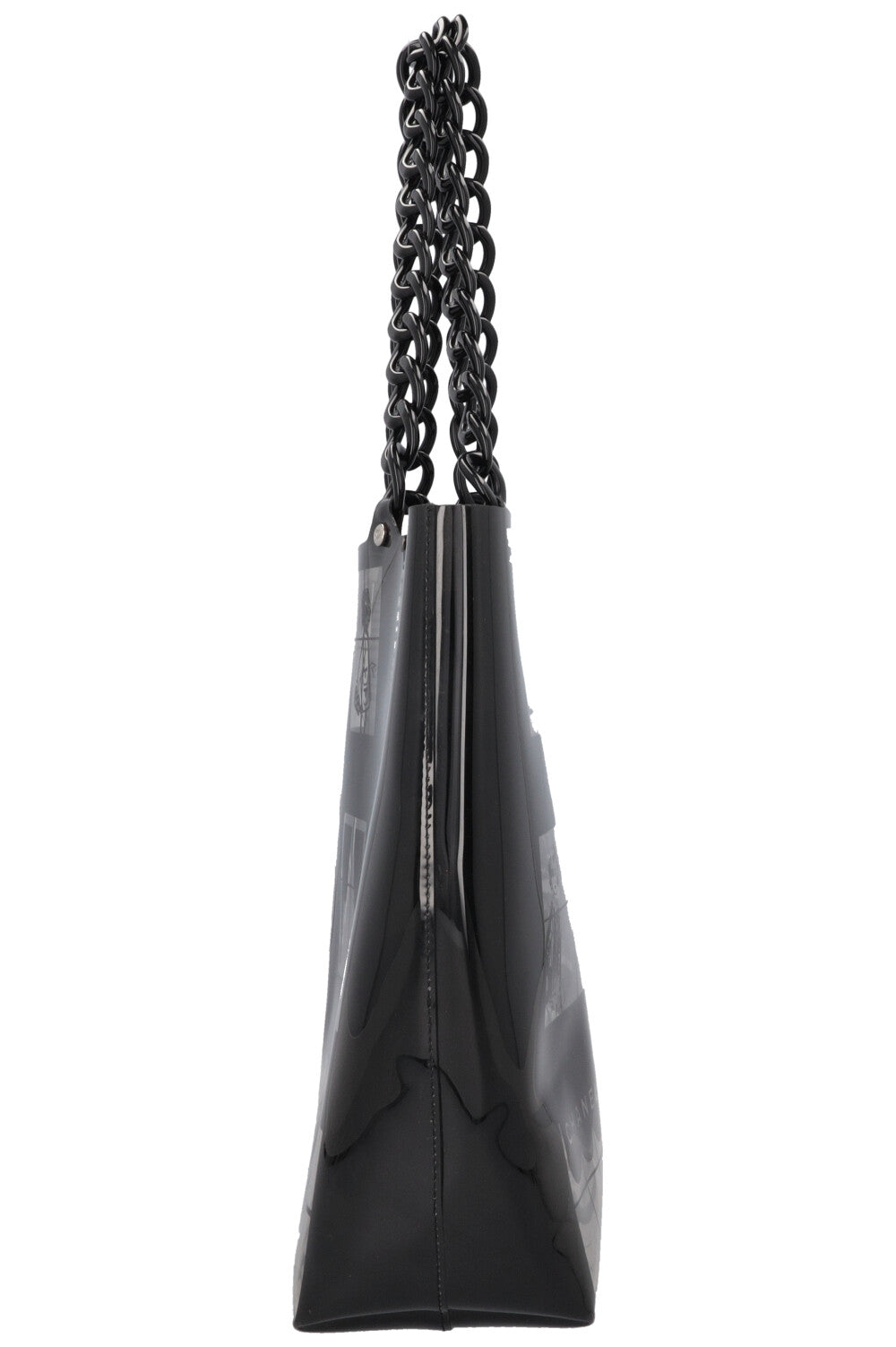 CHANEL Coco Windows Shopping Tote PVC Black