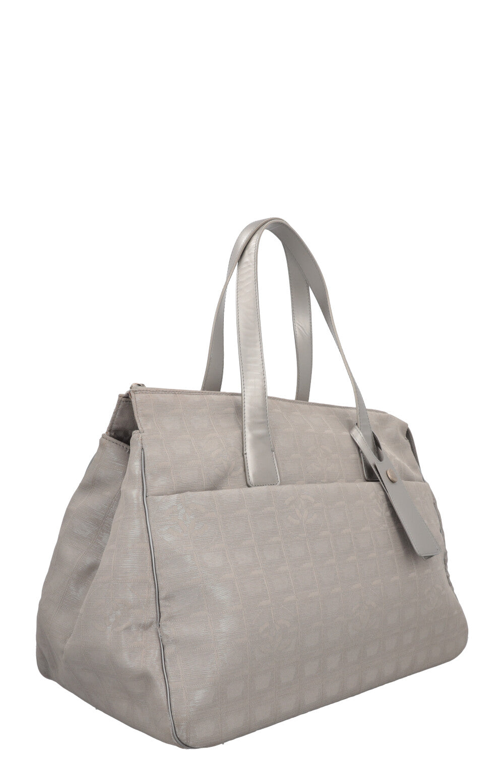 Sac cabas CHANEL New Travel Line en toile argentée