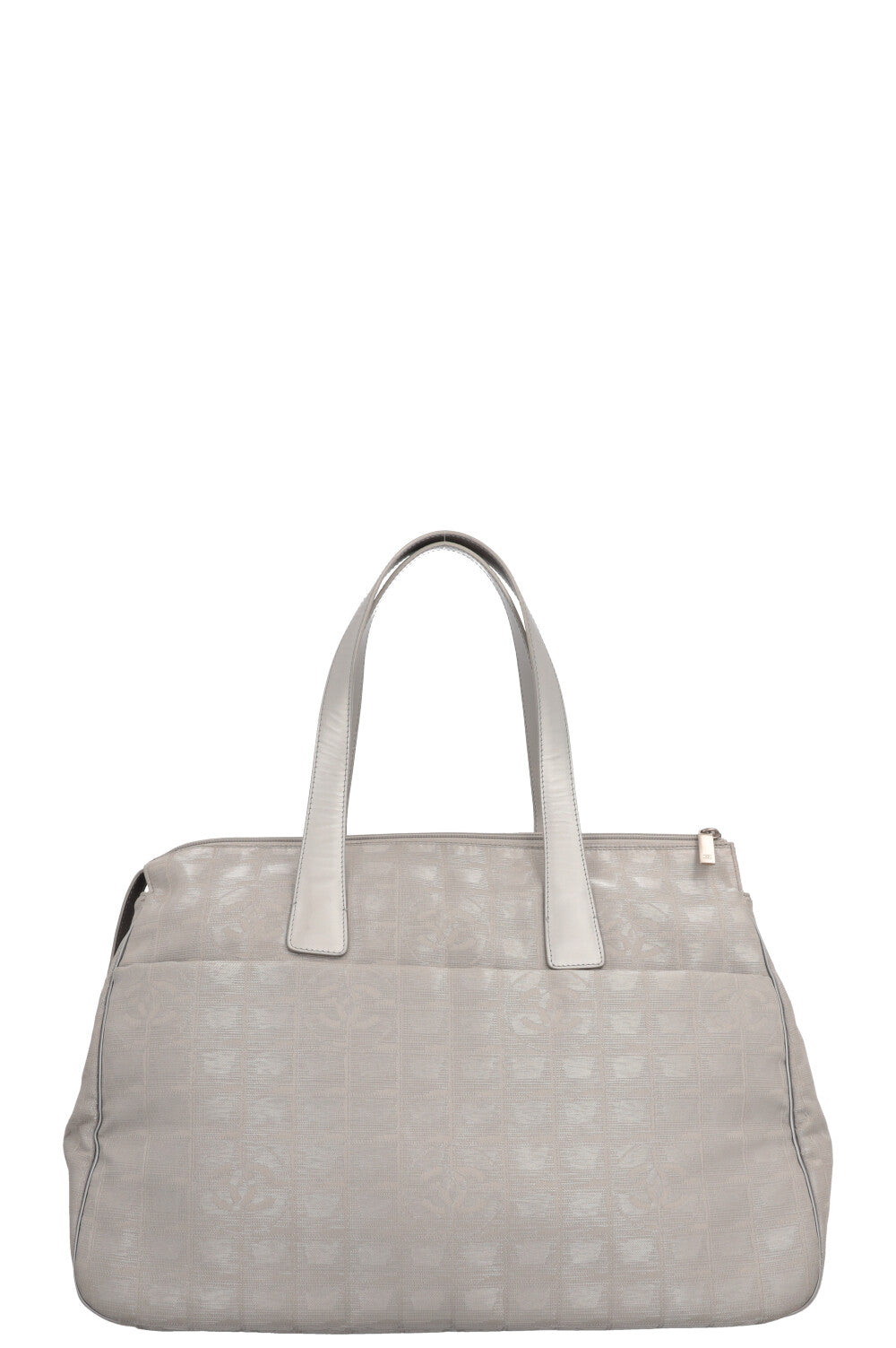 Sac cabas CHANEL New Travel Line en toile argentée