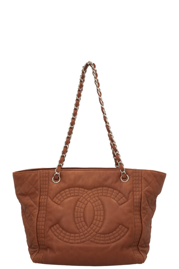 CHANEL Paris Bombay Coco Tote Leather Brown