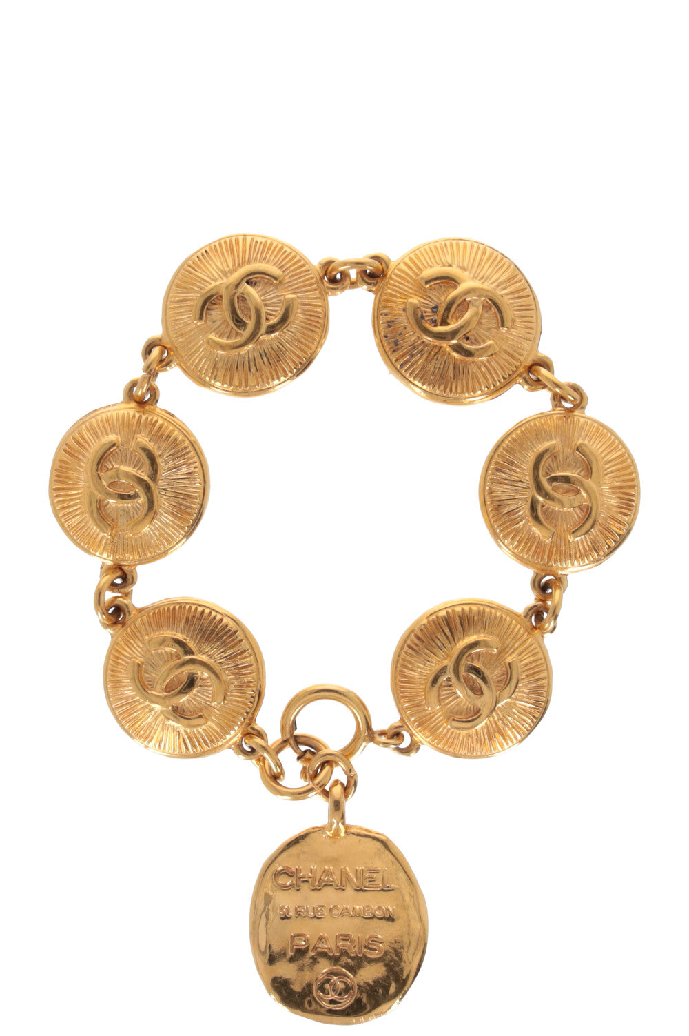 CHANEL CC Medaillon Bracelet Gold