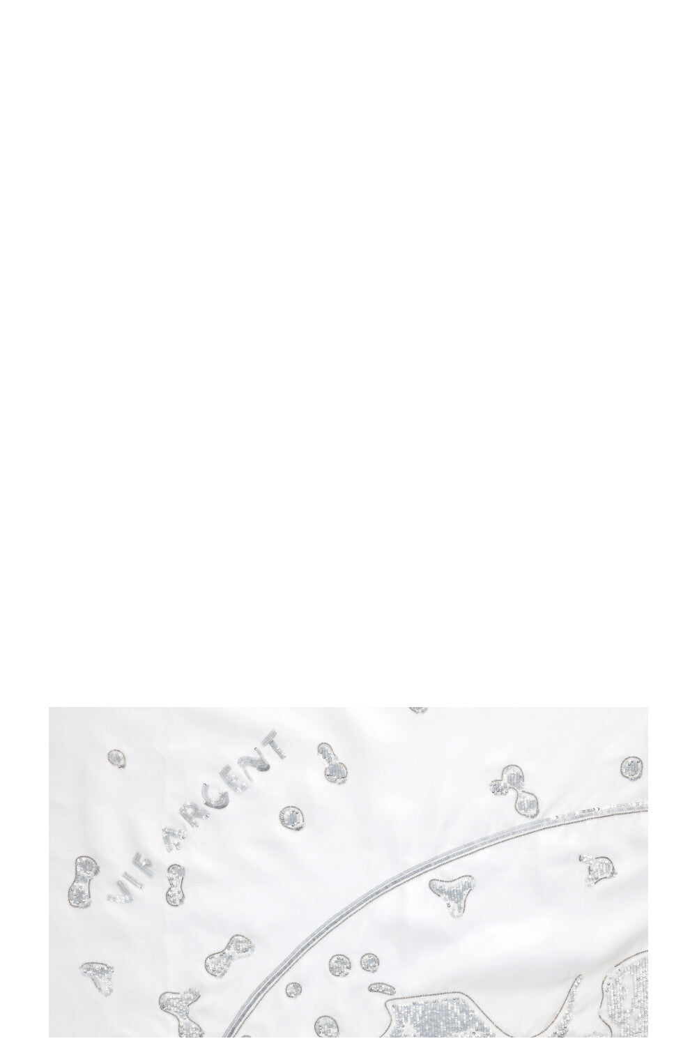 HERMÈS Vif Argent Carré Sterling Silver Sequins White