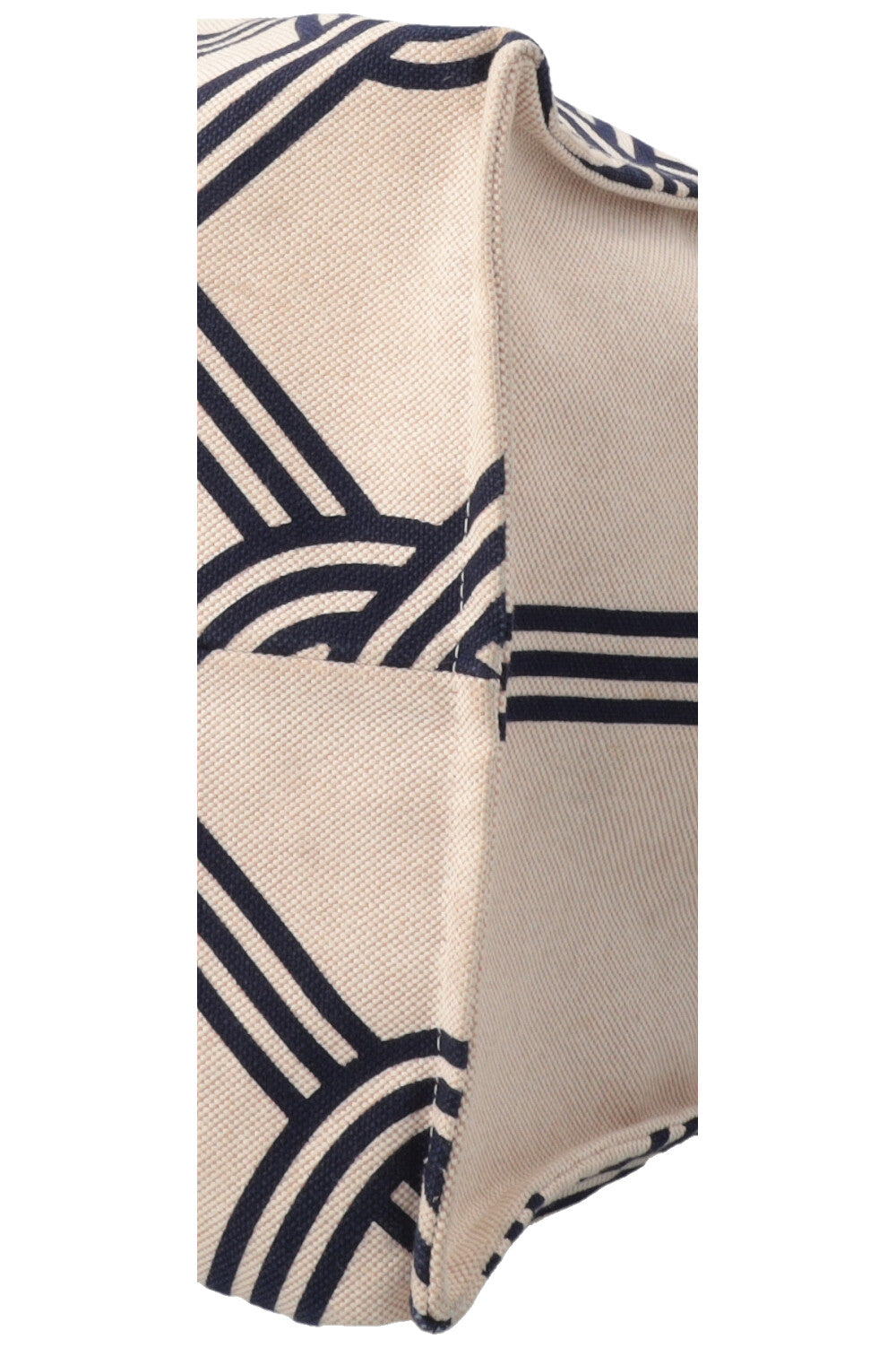 HERMÈS Noeuds Marins Beach Tote Bag Canvas Blue Beige