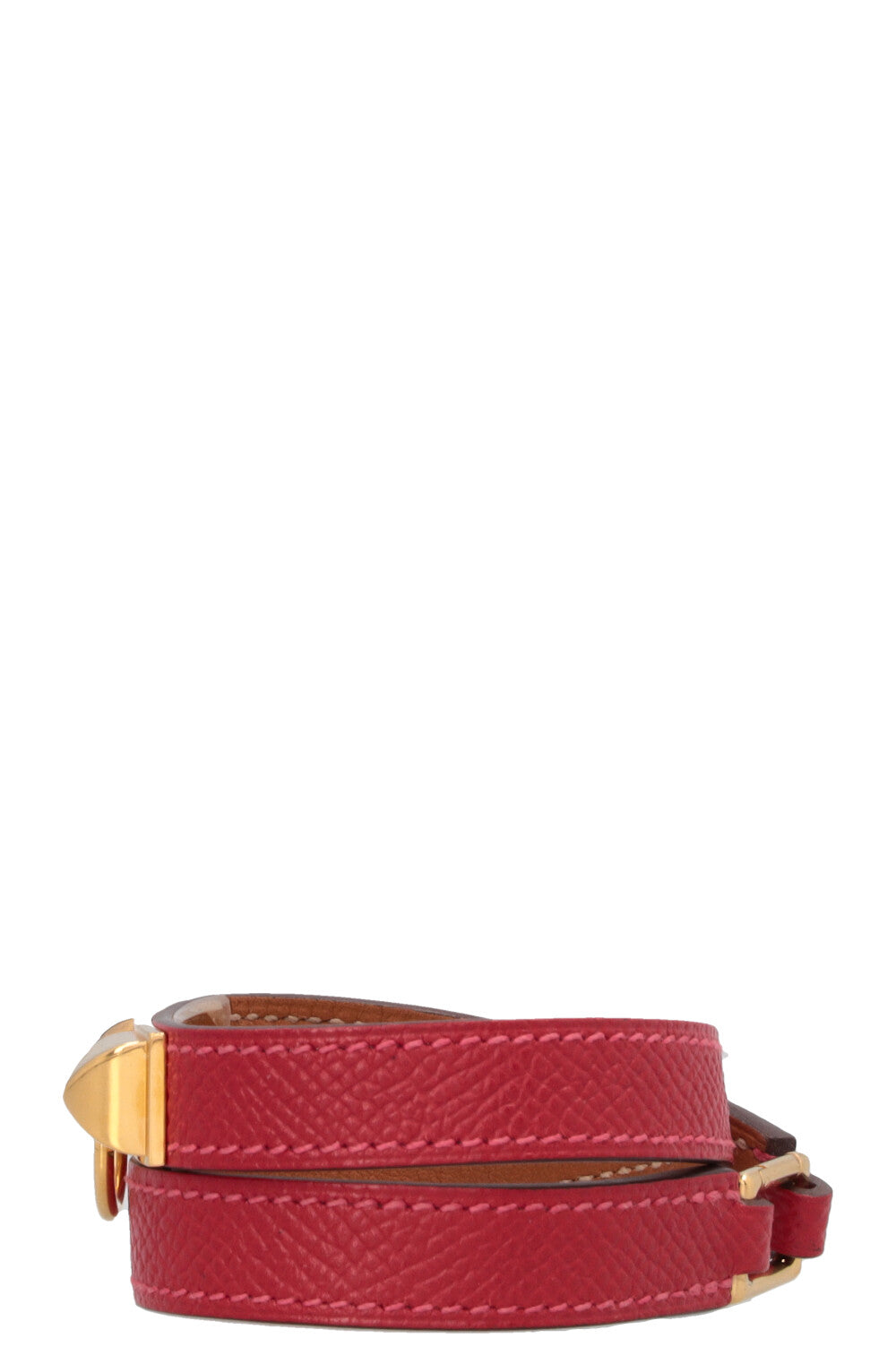 HERMÈS Rivale Double Tour Bracelet Red