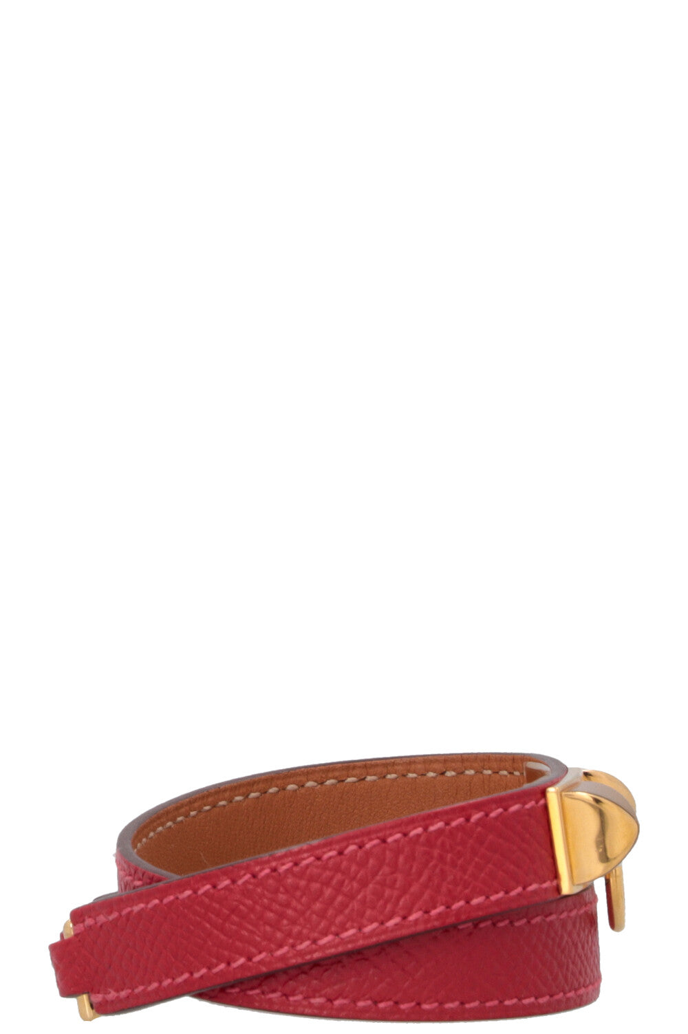 HERMÈS Rivale Double Tour Bracelet Red