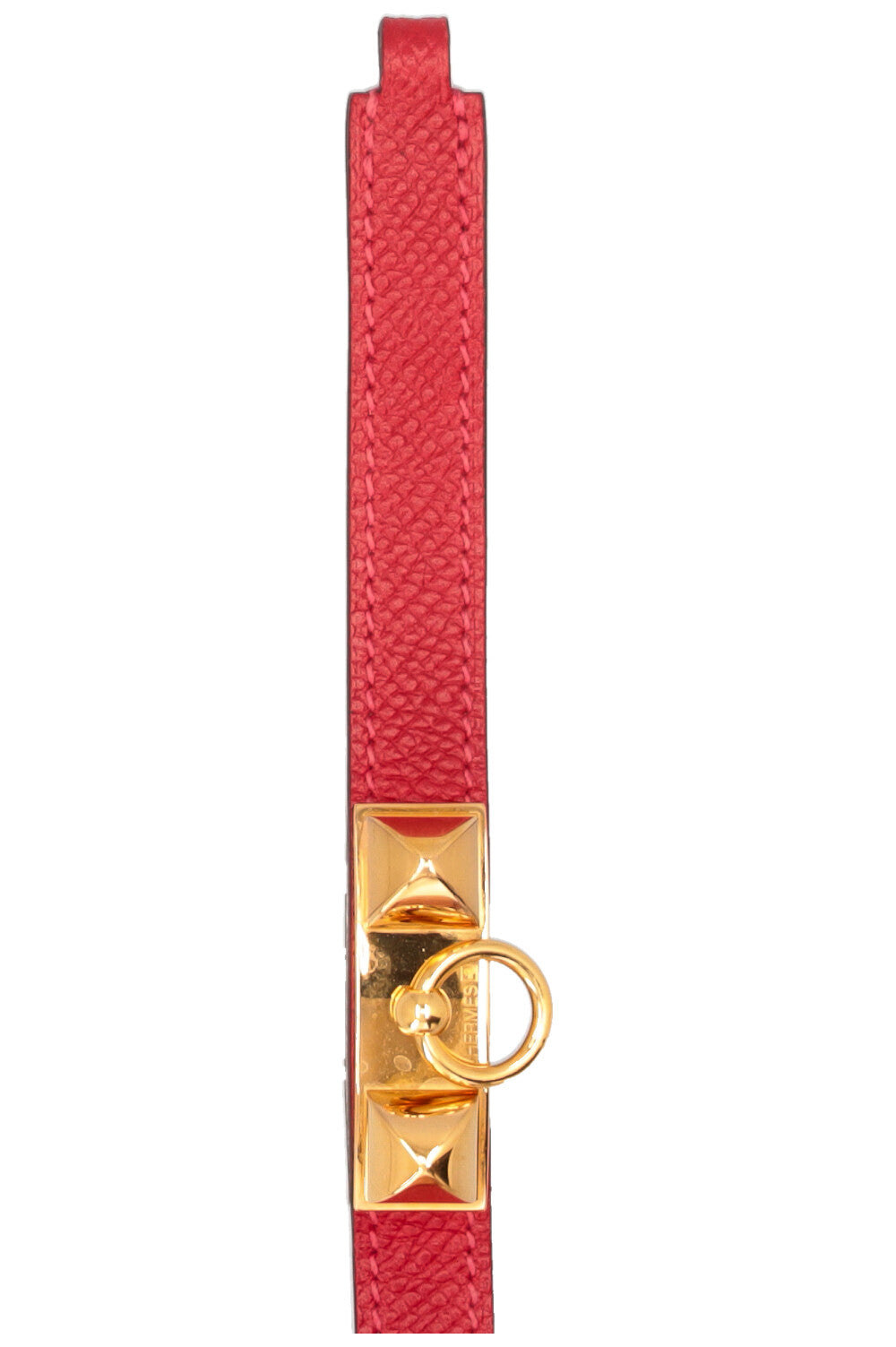 HERMÈS Rivale Double Tour Bracelet Red
