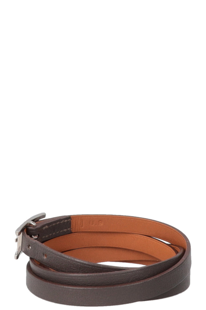 Bracelet Hermès Behapi triple tour gris