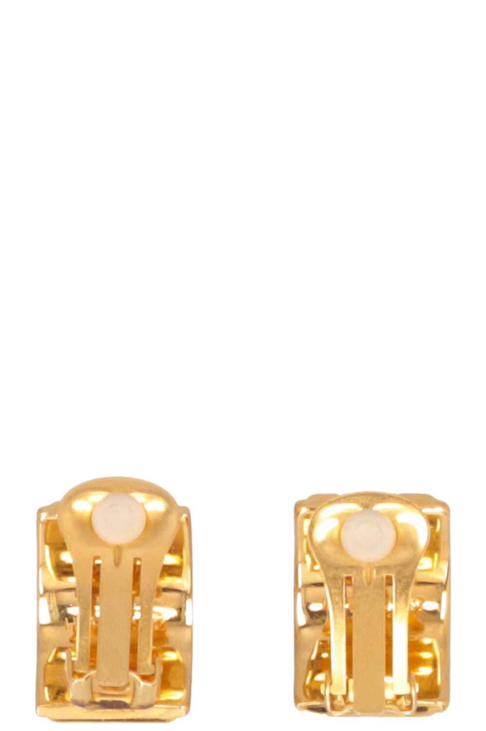 HERMÈS Fish Ear Clips Enamel Gold