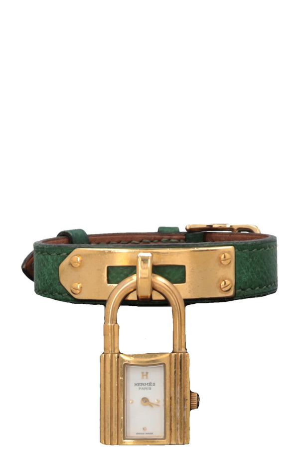 Montre Kelly HERMÈS Or Vert Epsom