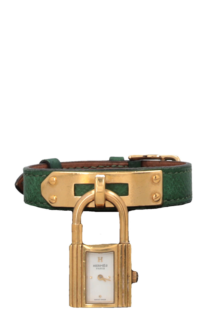 Montre Kelly HERMÈS Or Vert Epsom