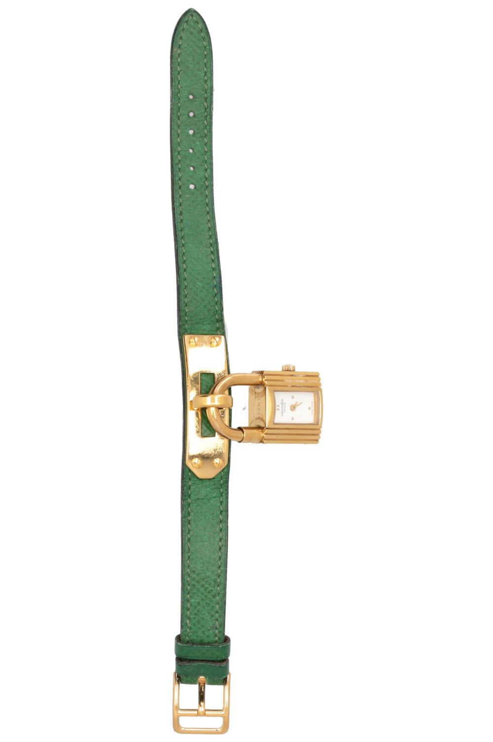 Montre Kelly HERMÈS Or Vert Epsom