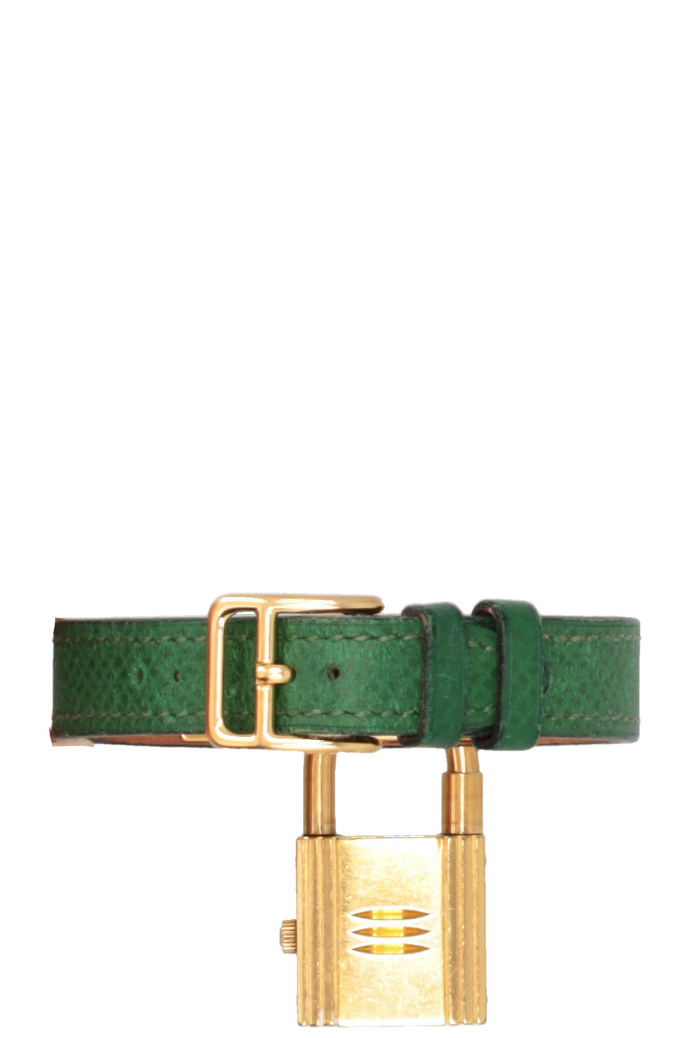 Montre Kelly HERMÈS Or Vert Epsom