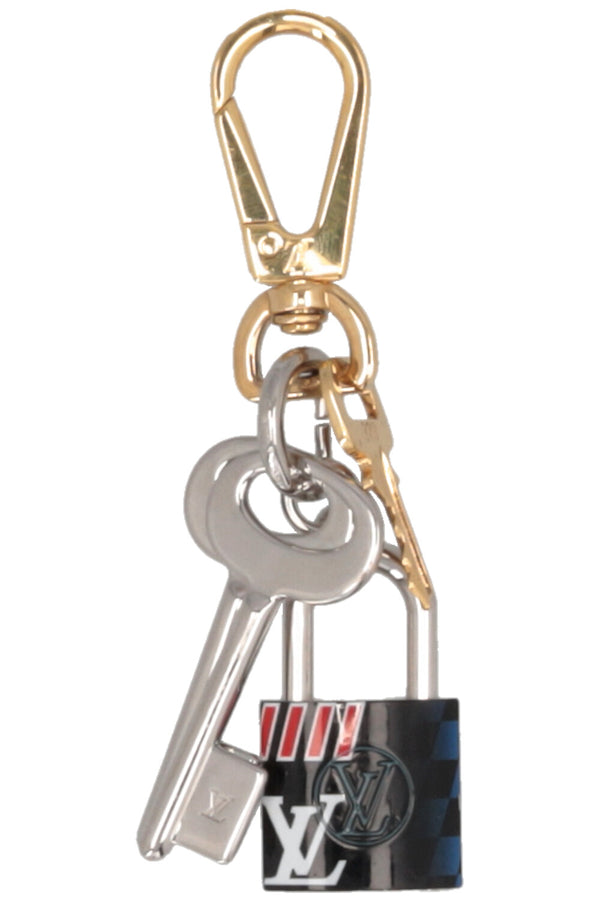 Porte-clés cadenas LOUIS VUITTON argenté