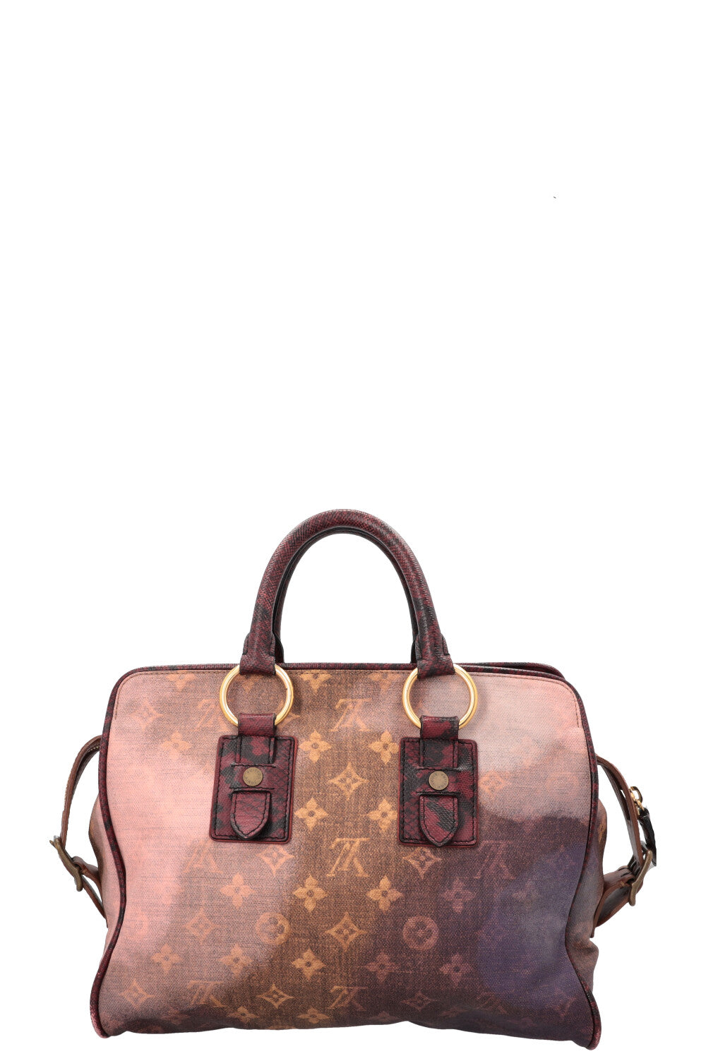 LOUIS VUITTON Richard Prince Graduate Jokes Bag MNG Python Burgundy