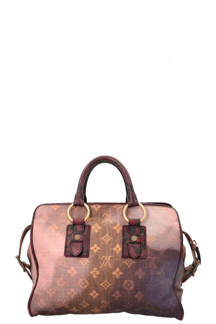 LOUIS VUITTON Richard Prince Graduate Jokes Bag MNG Python Burgundy