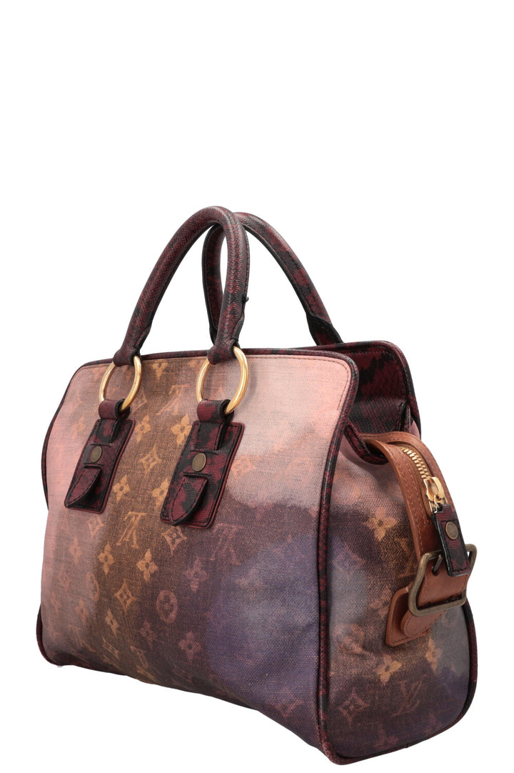 LOUIS VUITTON Richard Prince Graduate Jokes Bag MNG Python Burgundy